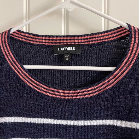 Express Striped Circle Hem Tunic Sweater - Picture 5 of 7